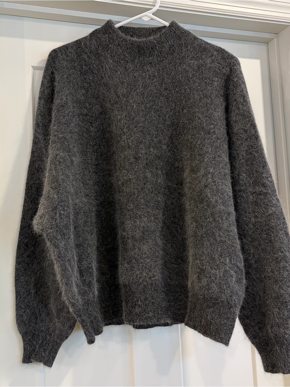 Vintage Angora Wool Blend Mock Neck Sweater